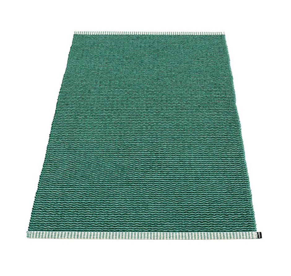 pappelina Mono Kunststoff-Teppich 85 x 160 cm jade/dunkelgrün