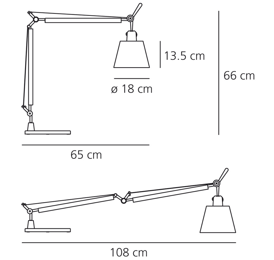 Artemide Tolomeo Basculante Tavolo mit Tischklemme