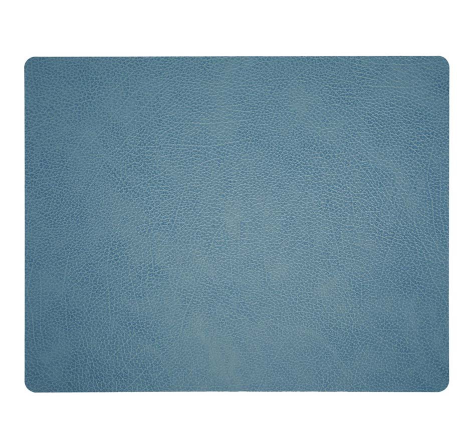 LIND DNA Square Tischset L 35 x 45 cm Leder Hippo hellblau