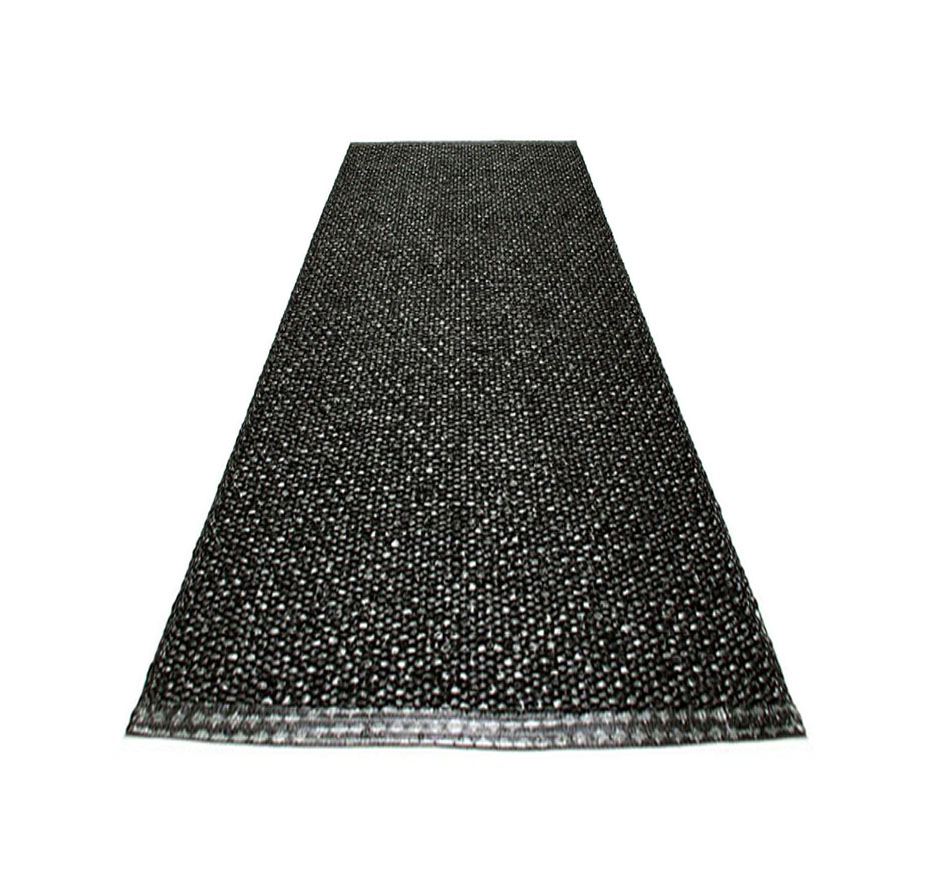 pappelina Svea Kunststoff-Teppich 70 x 240 cm schwarz metallic