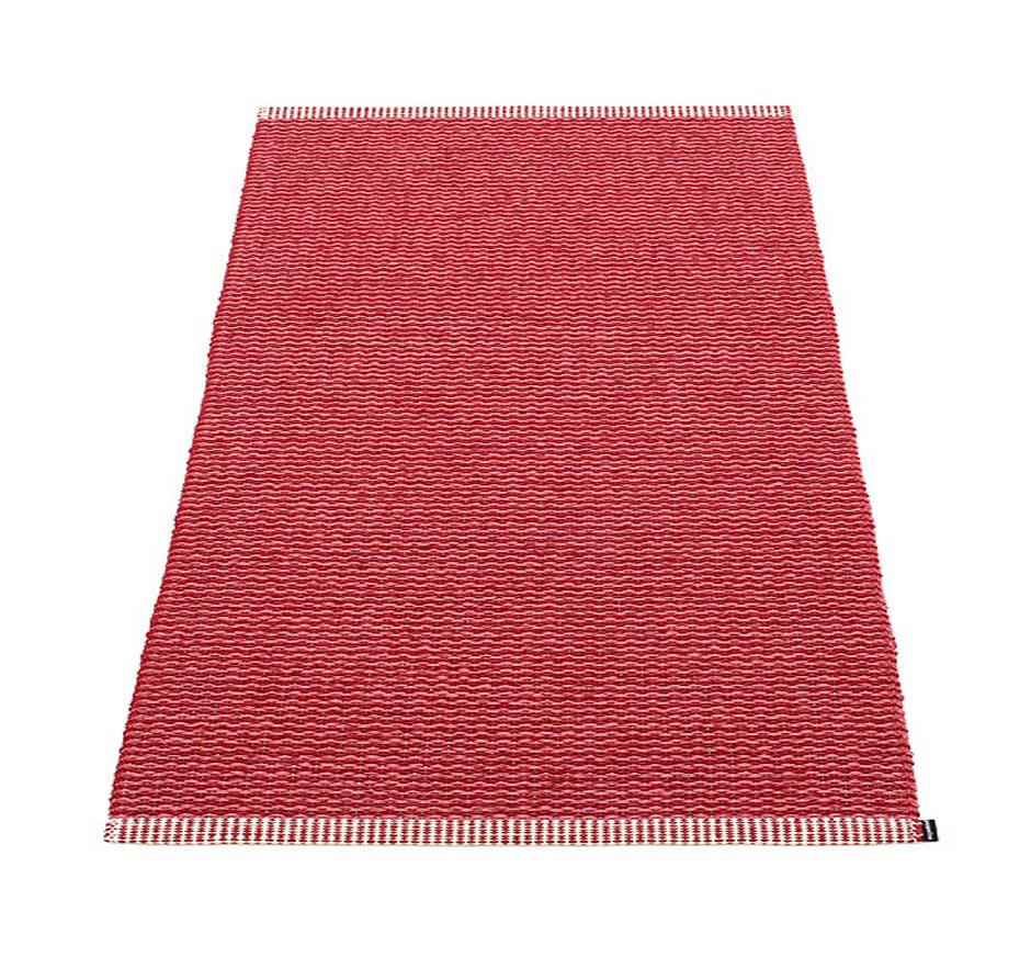 pappelina Mono Kunststoff-Teppich 85 x 160 cm blush/dunkelrot