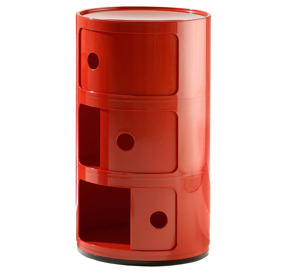 Kartell Componibili 3er Container 10 / rot
