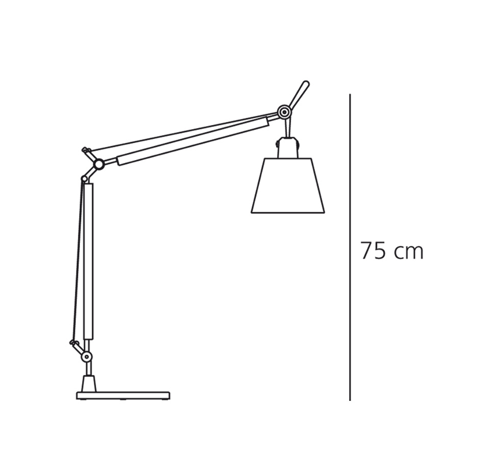 Artemide Tolomeo Basculante Tavolo mit Tischfuß