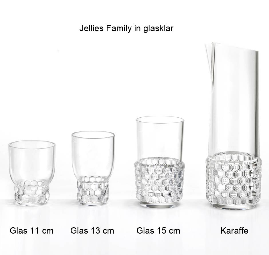 Kartell Jellies Family Glas Höhe 15 cm