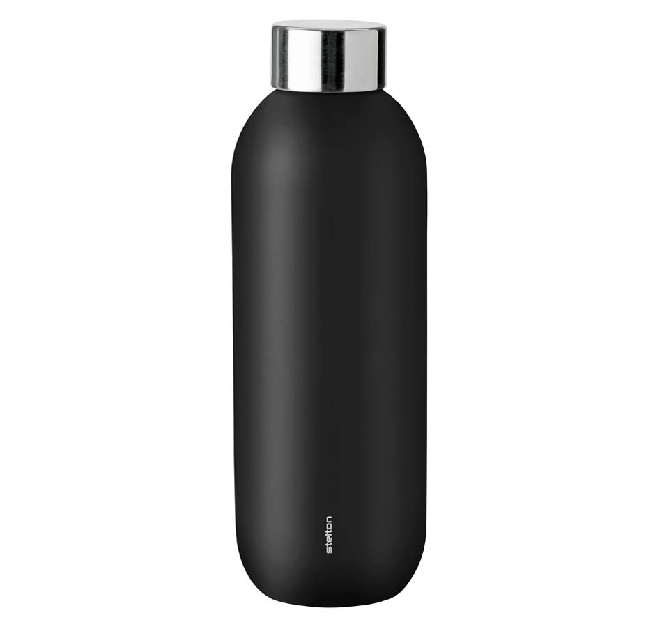 Stelton Keep Cool Isolierflasche 0,6 L schwarz