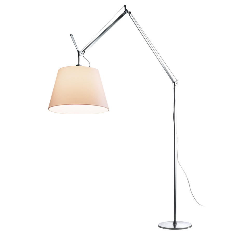 Artemide Tolomeo Mega Terra mit Dimmer mit Pergamentschirm Ø 42 cm