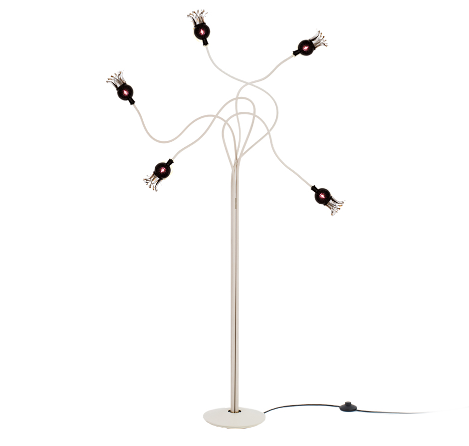 Serien Lighting Poppy Floor 5-armig schwarz / beige