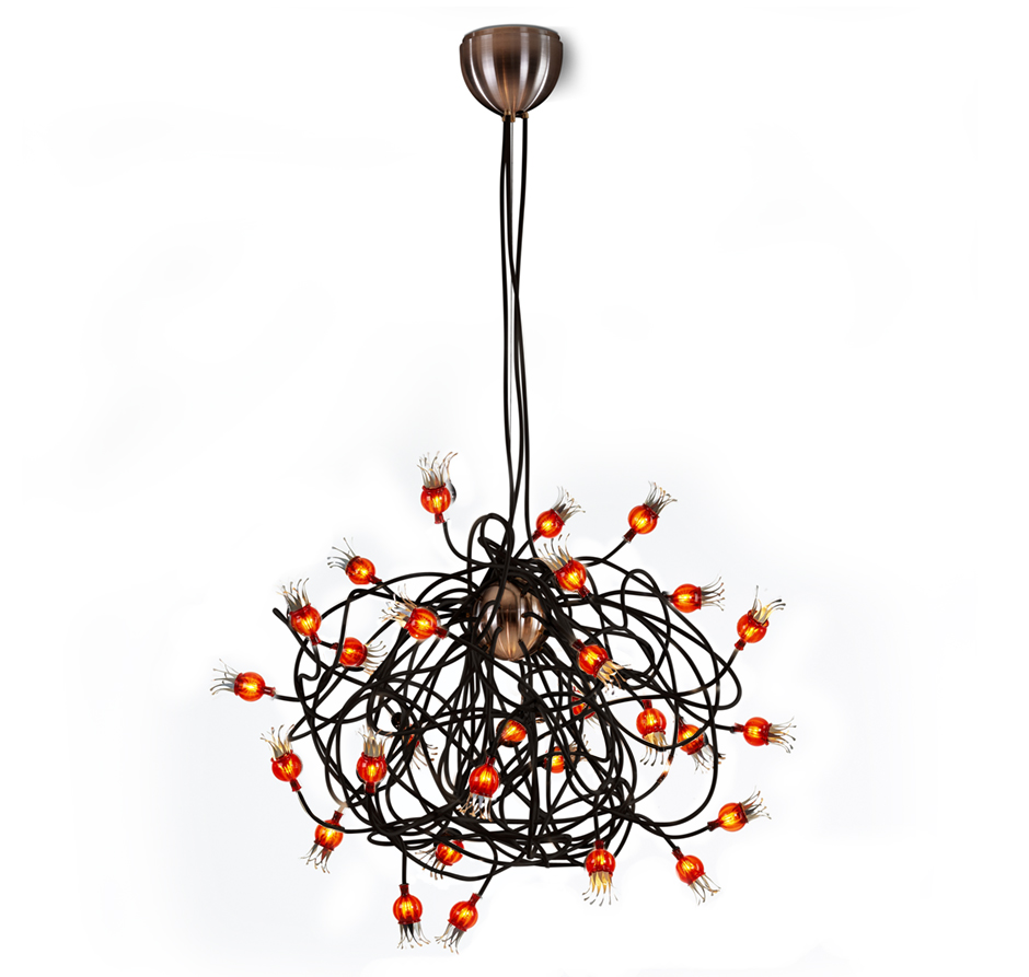 Serien Lighting Poppy Suspension 30 rot / schwarz