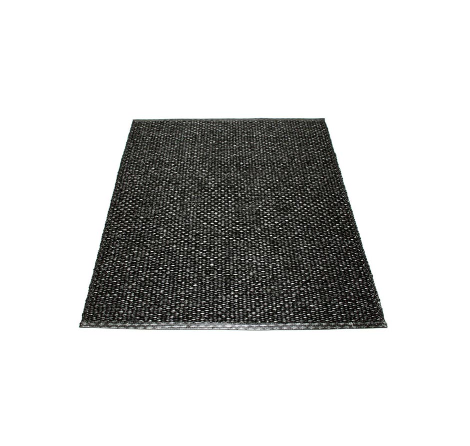 pappelina Svea Kunststoff-Teppich/Fußmatte 50 x 70 cm schwarz metallic