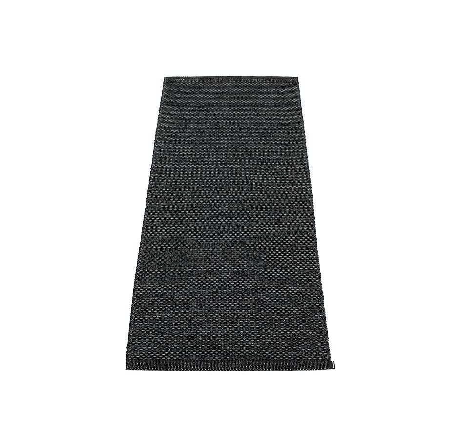 pappelina Svea Kunststoff-Teppich 60 x 250 cm schwarz metallic