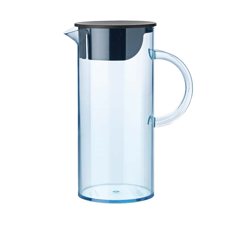 Stelton EM77 Wasserkanne mit Deckel 1,5 L blau