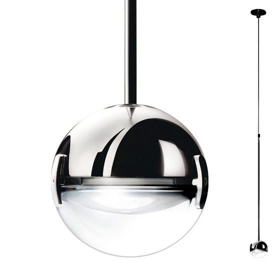 CINI & NILS Convivio new LED sopratavolo Chrom / Linse transparent