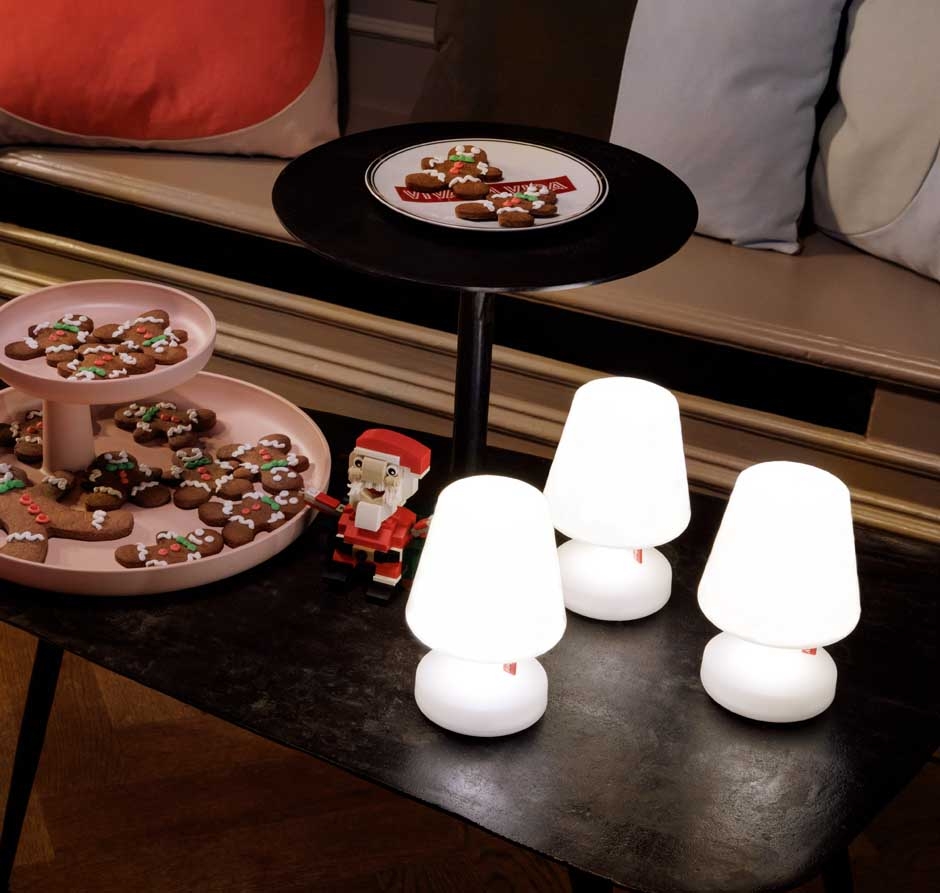Fatboy Edison the Mini 3 LED-Tischleuchten mit Akku  + gratis Christmas Cappies