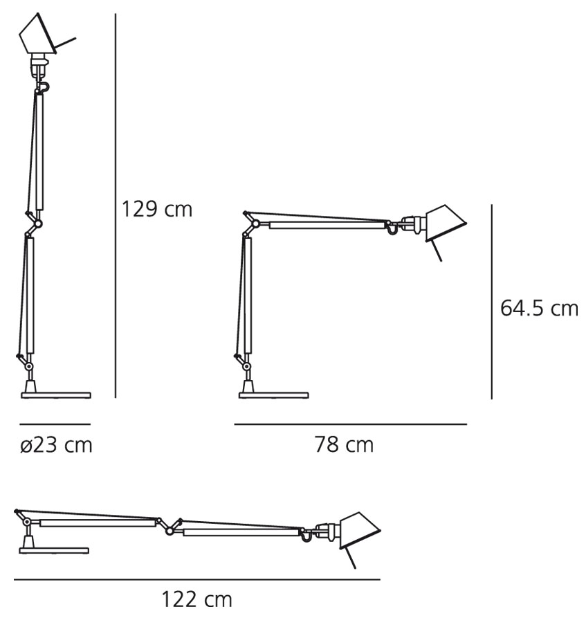 Artemide Tolomeo Tavolo LED mit Tischfuß