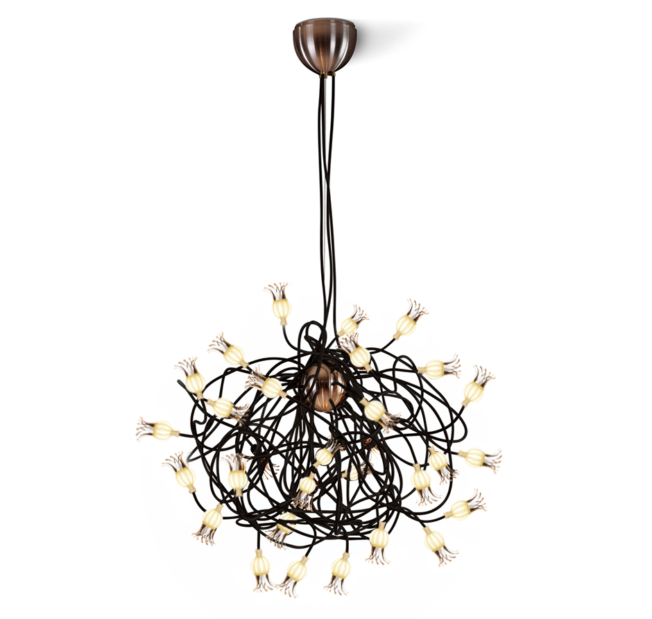 Serien Lighting Poppy Suspension 30 Keramik / schwarz