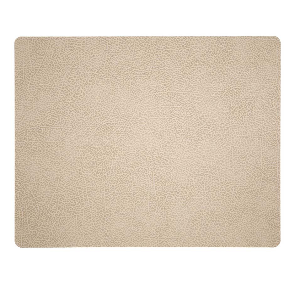 LIND DNA Square Tischset L 35 x 45 cm Leder Hippo sand