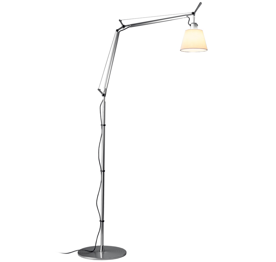 Artemide Tolomeo Basculante Terra mit Pergamentschirm