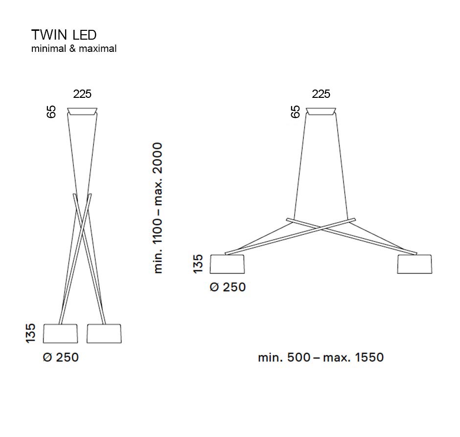 Serien Lighting Twin LED Pendelleuchte