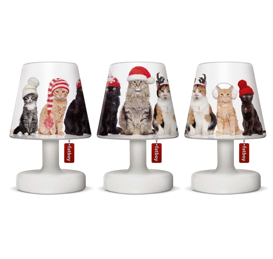 Fatboy Edison the Mini 3 LED-Tischleuchten mit Akku  + gratis Christmas Cappies x-mas cats