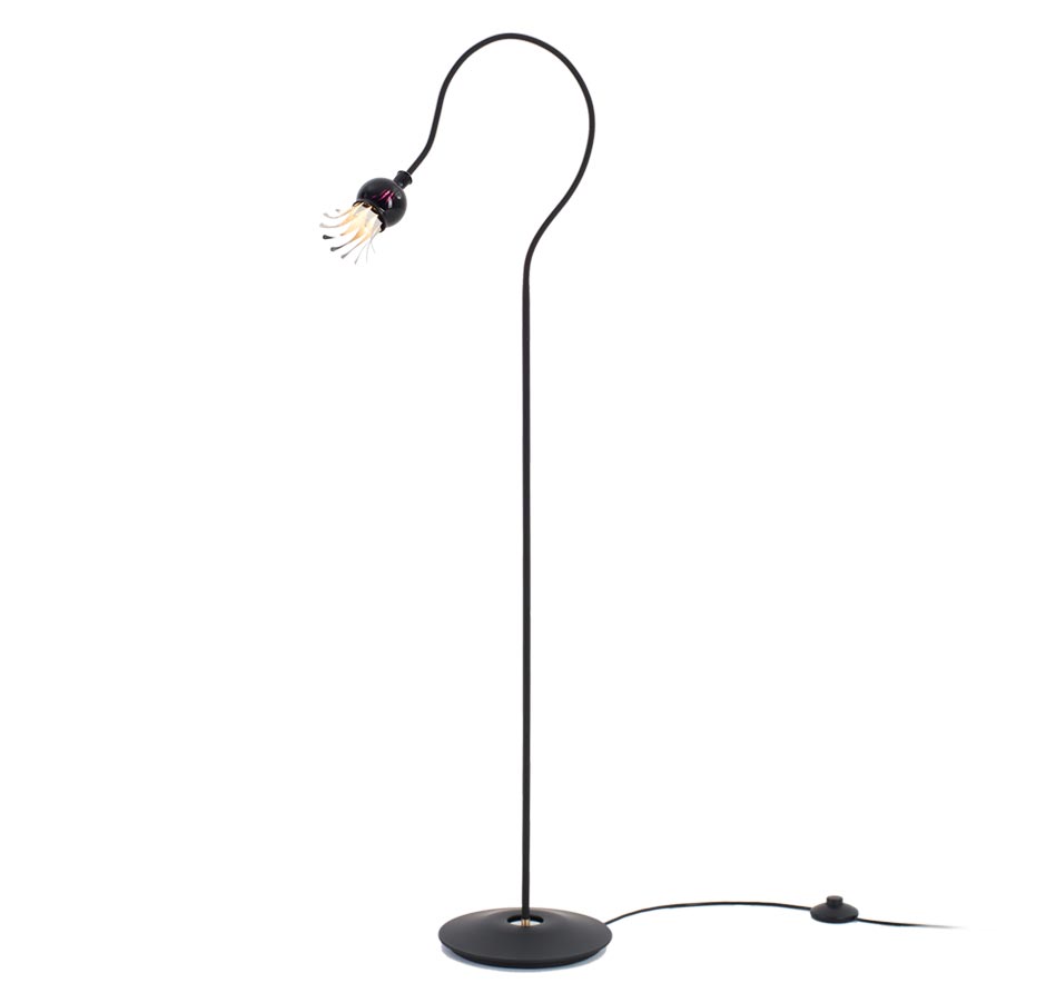 Serien Lighting Poppy Floor 1-armig schwarz / schwarz