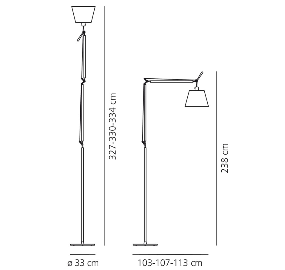 Artemide Tolomeo Mega Terra mit Dimmer