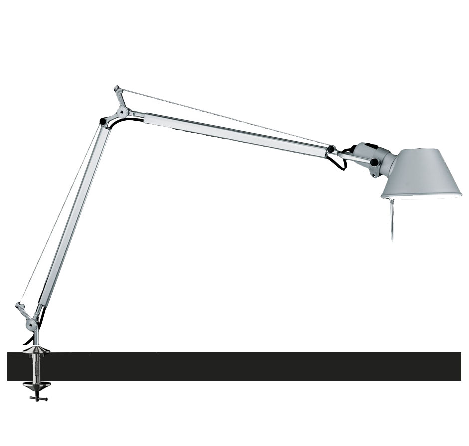 Artemide Tolomeo Tavolo mit Tischklemme Aluminium