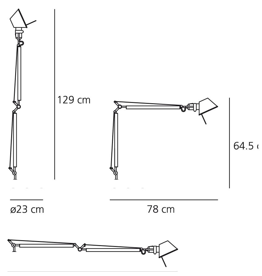 Artemide Tolomeo Tavolo mit Schraubbefestigung