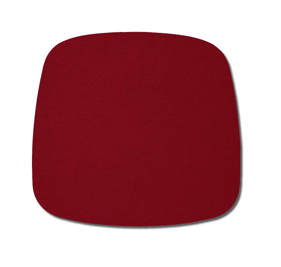 HEY-SIGN Filz Sitzauflage Vitra Eames Plastic Armchair Antirutsch 11 - rot