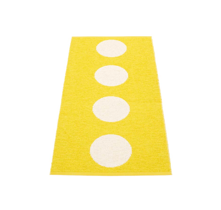 pappelina Vera Kunststoff-Teppich 70 x 150 cm lemon/vanille