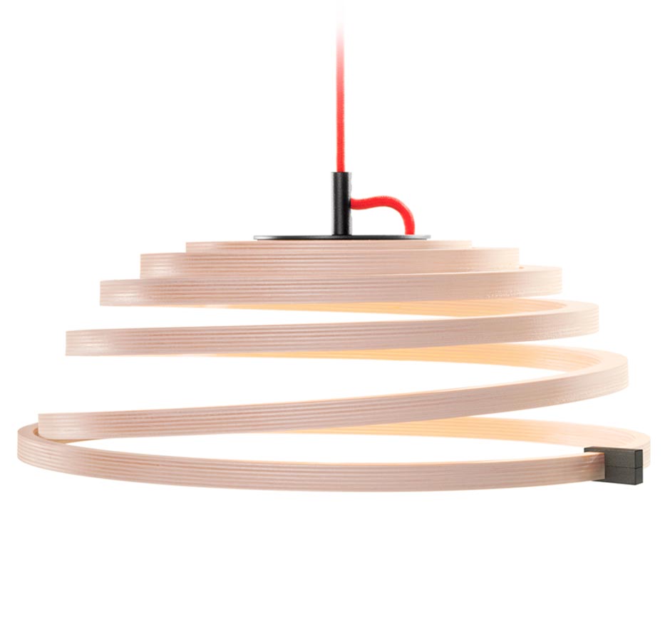 Secto Design Aspiro 8000 LED Pendelleuchte  mit rotem Kabel