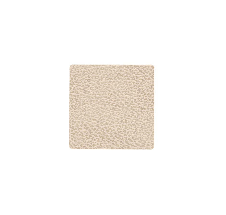 LIND DNA Square Glasuntersetzer 10 x 10 cm Leder Hippo sand