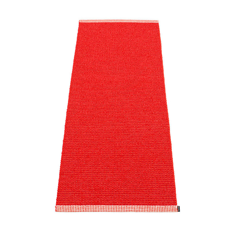 pappelina Mono Kunststoff-Teppich 60 x 250 cm rot/korallrot