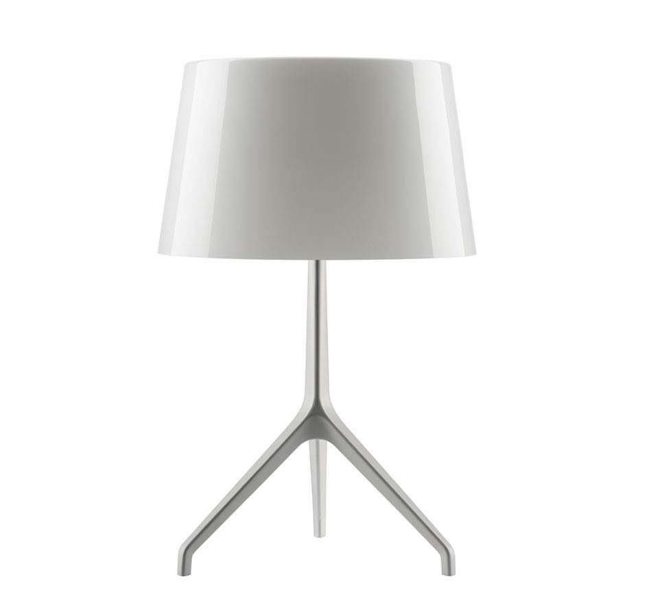 Foscarini Lumiere XXL Tavolo Schirm weiß / Gestell Aluminium