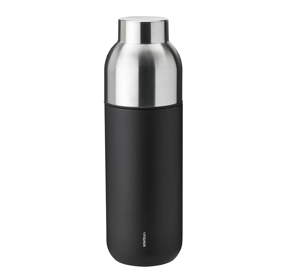 Stelton Keep Warm Isolierflasche mit Becher 0,75 L schwarz