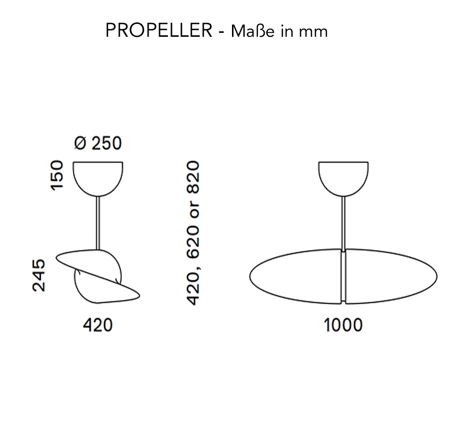 Serien Lighting Propeller Deckenleuchte + Ventilator