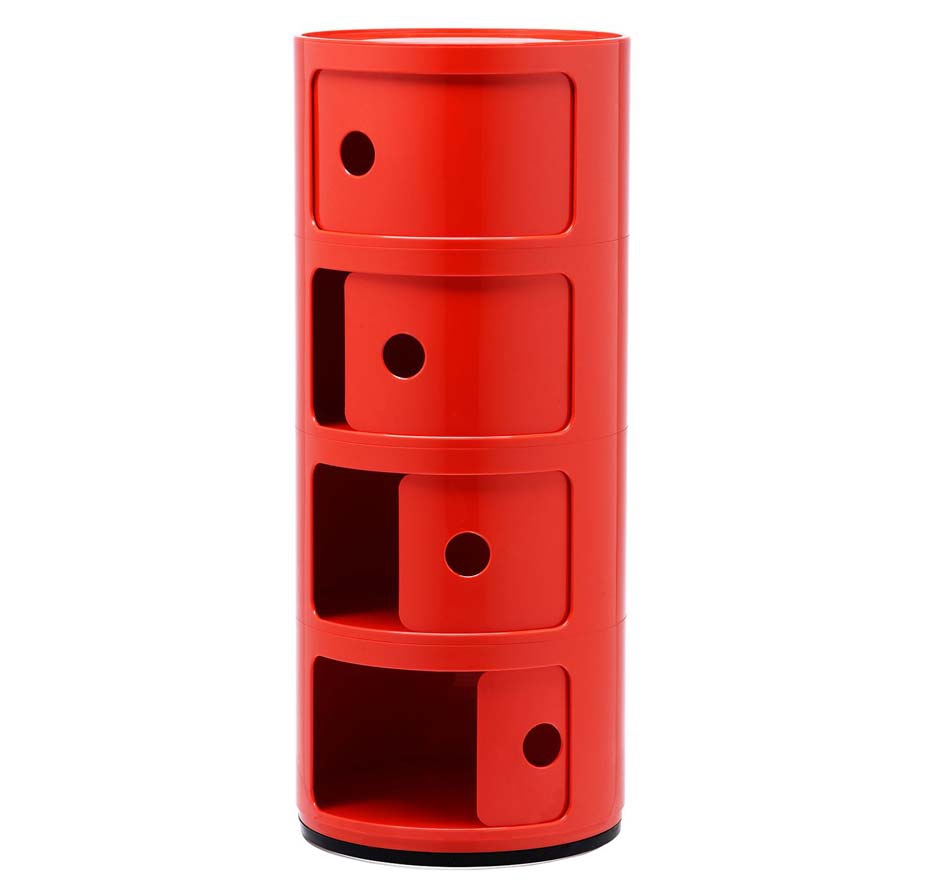 Kartell Componibili 4er Container 10 / rot