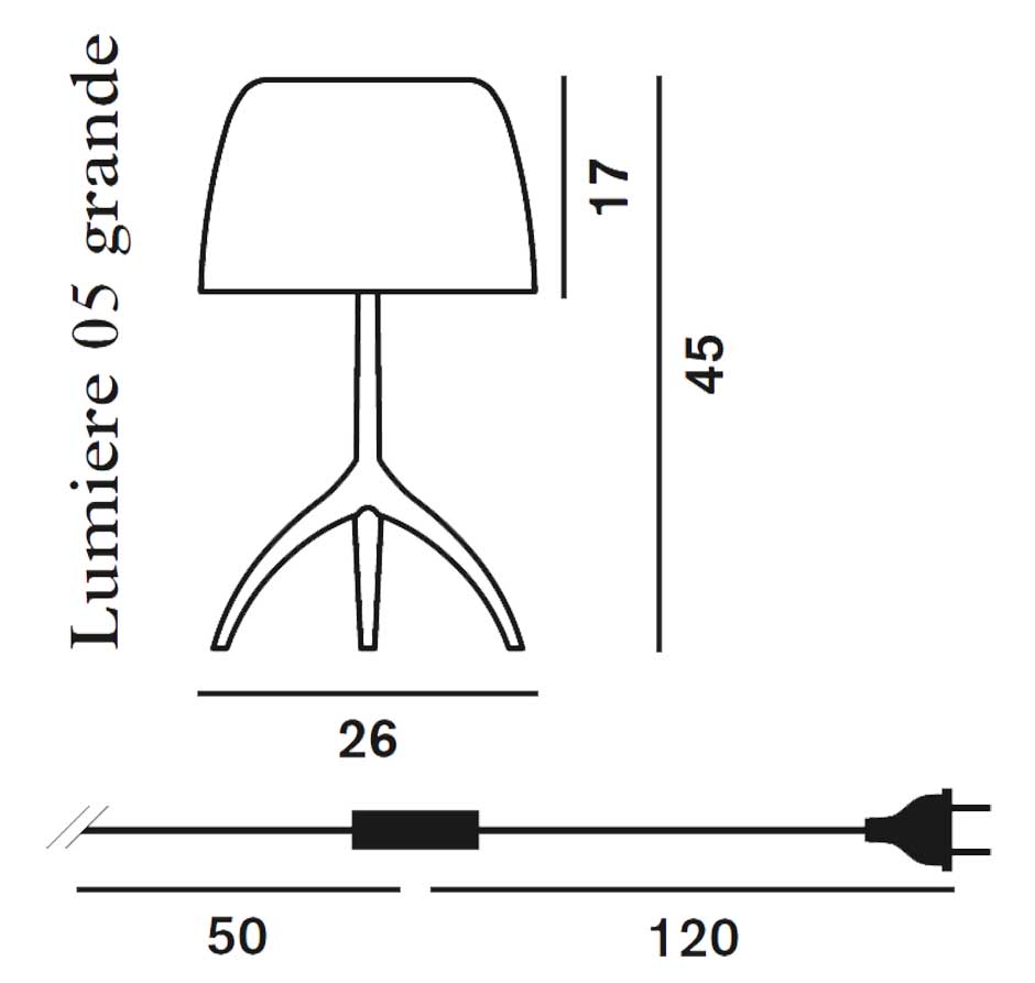 Foscarini Lumiere Grande Tavolo mit Dimmer