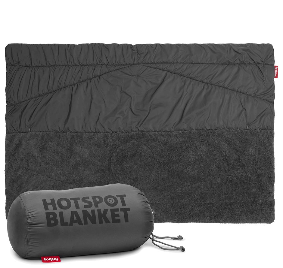 Fatboy Hotspot Blanket Decke 140 x 200 cm mit Heizelement cool grey