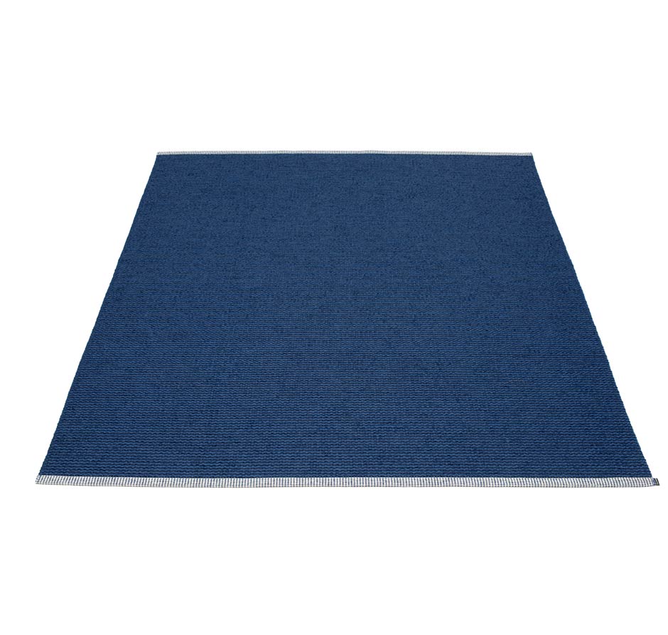 pappelina Mono Kunststoff-Teppich 180 x 220 cm dunkelblau/denim