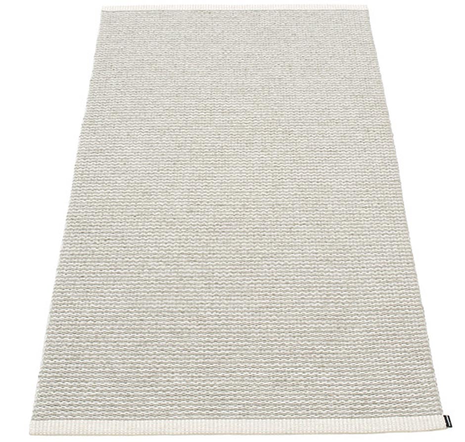 pappelina Mono Kunststoff-Teppich 85 x 260 cm fossil grau/warmes grau