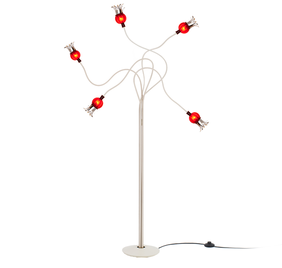 Serien Lighting Poppy Floor 5-armig rot / beige