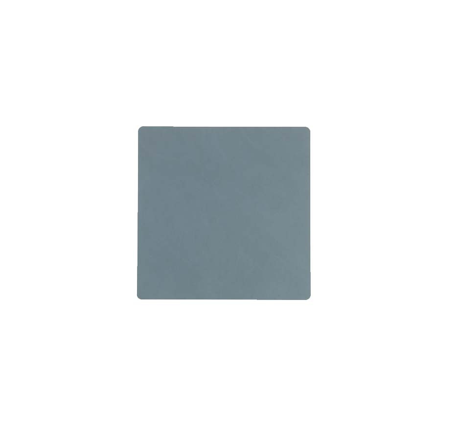LIND DNA Square Glasuntersetzer 10 x 10 cm Leder Nupo hellblau