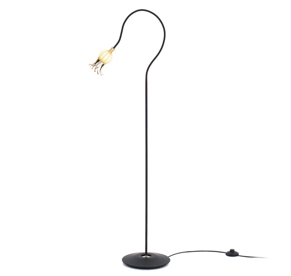 Serien Lighting Poppy Floor 1-armig Keramik / schwarz