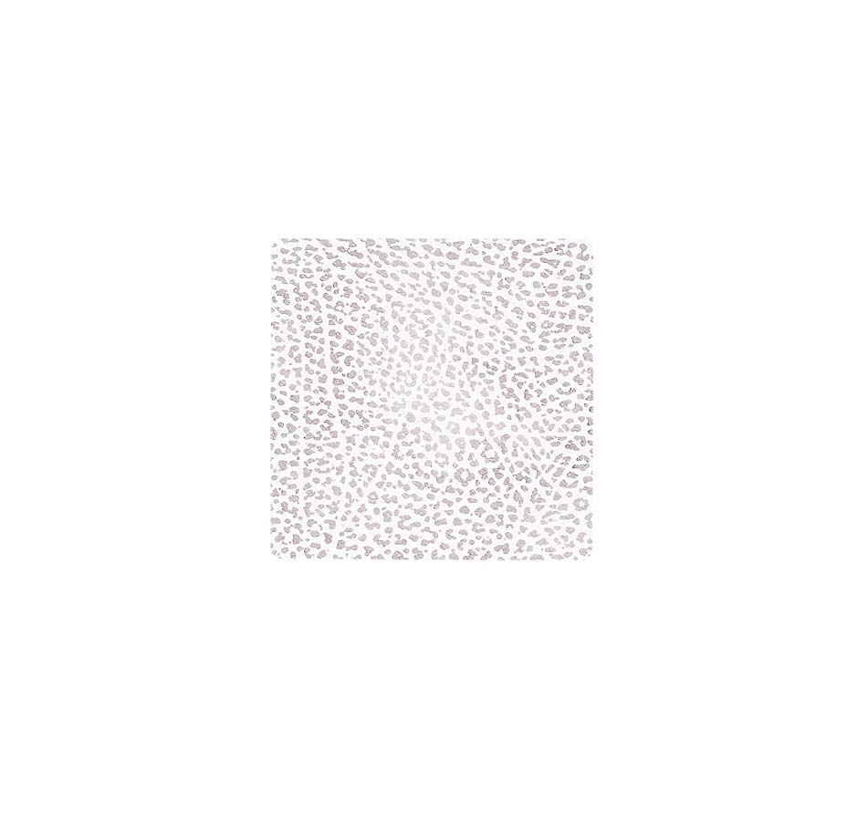 LIND DNA Square Glasuntersetzer 10 x 10 cm Leder Hippo weiß-grau