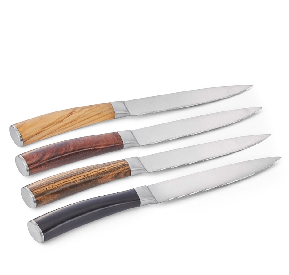 PHILIPPI Garry Steakmesser Set 4teilig mit Holzgriffen + Geschenkbox Traumambiente