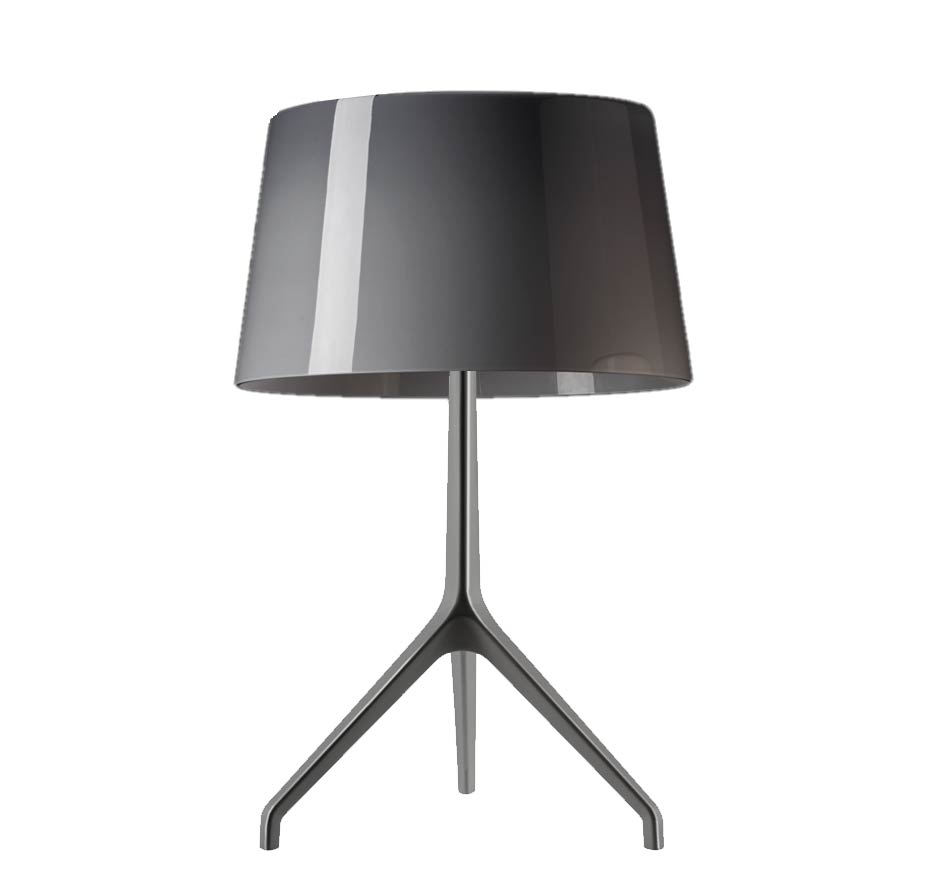 Foscarini Lumiere XXL Tavolo Schirm grau / Gestell schwarz-chrom