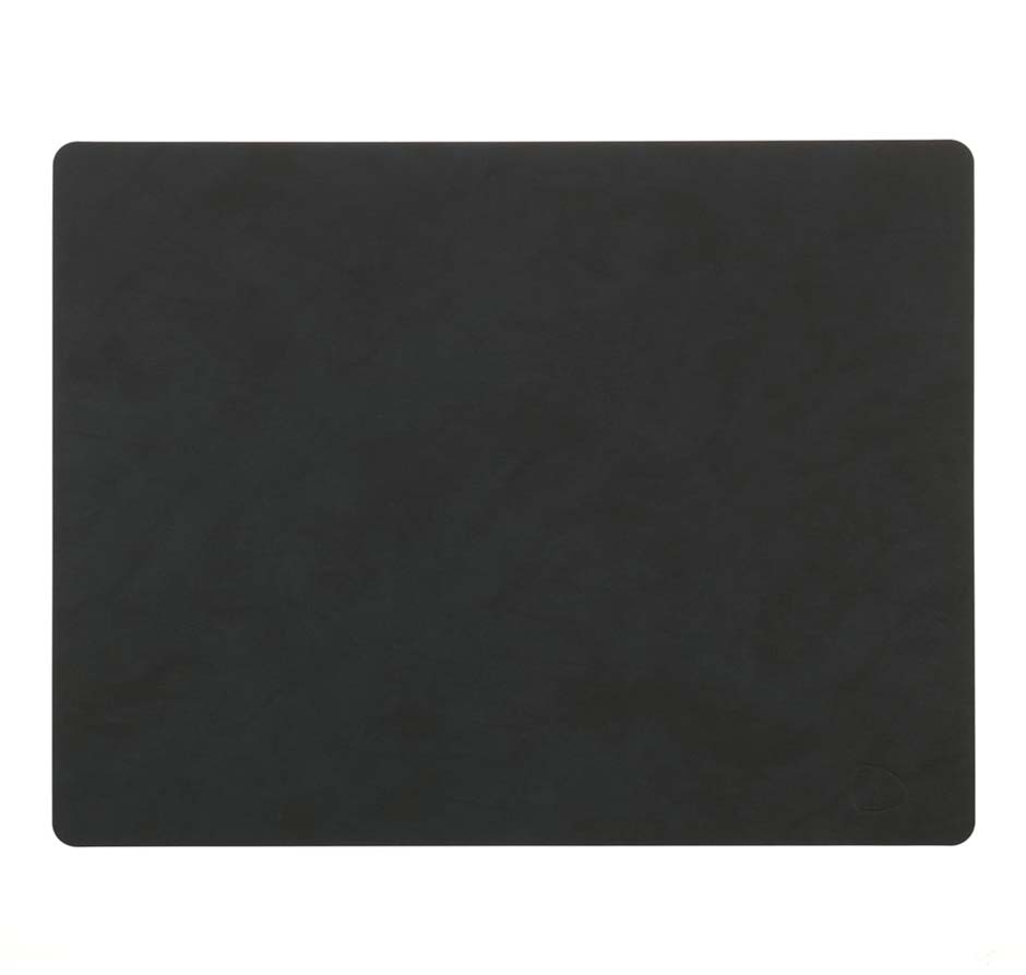 LIND DNA Square Tischset L 35 x 45 cm Leder Nupo schwarz