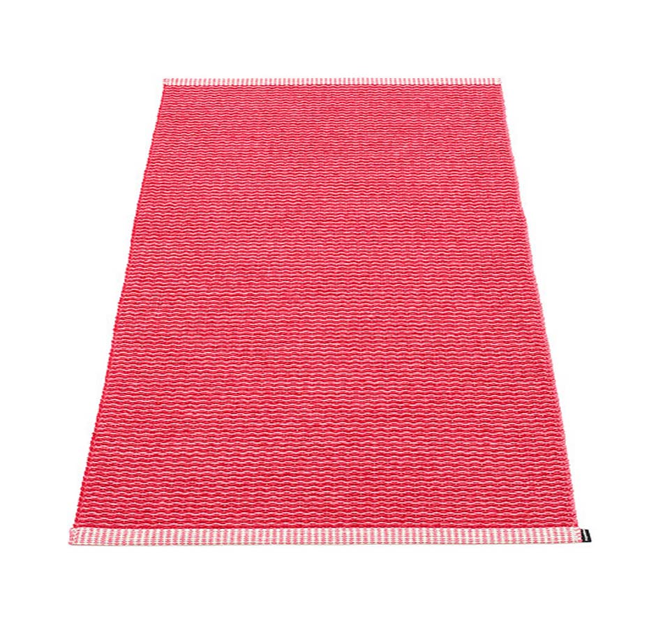 pappelina Mono Kunststoff-Teppich 85 x 160 cm cherry/pink