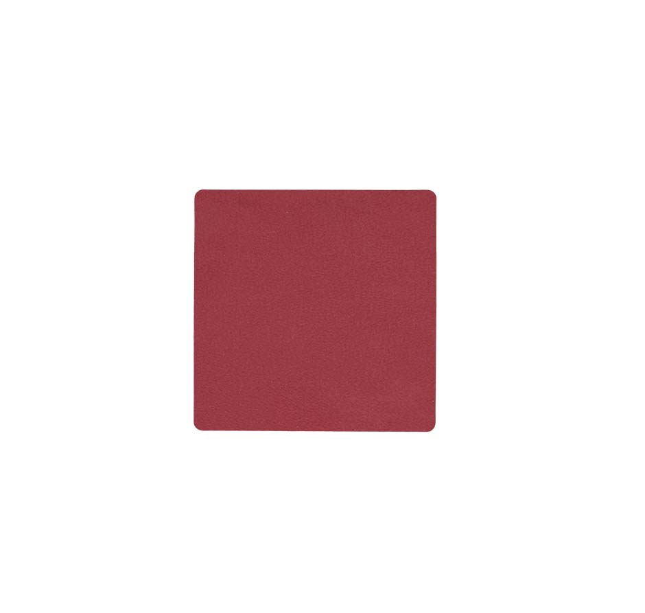 LIND DNA Square Glasuntersetzer 10 x 10 cm Leder Nupo rot