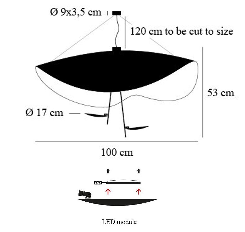 Catellani & Smith Lederam Manta S2 LED Pendelleuchte